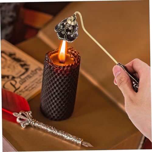 FUNOMOCYA Candle Extinguisher Candle Holder Flame Snuffer Tool Candle Snuffer with Long Handle Household Candle Snuffer Candle Accessory Metal Wick Snuffer Candle Put Out Tool Candle Tool