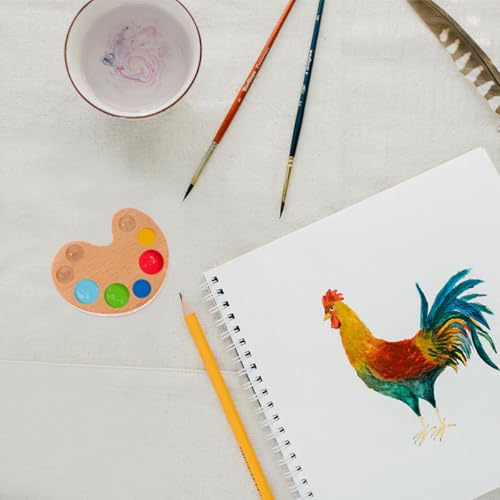 Paletas de pintura de madera BESTYASH con acabado caqui suave para Bellas Artes 6