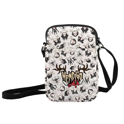 JXGZSO Wendigo Cryptid Crossbody Bag Cryptozoology Gift Cryptid Creature Gift Mythical Wendigo Monster Shoulder Bag