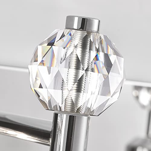 PRESDE Crystal 6 Light Bathroom Vanity Lights Chrom Bathroom Lights Fixtures Over Mirror M - image 7