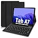 Keyboard Case for Samsung Galaxy Tab A7 10.4" 2020 SM-T500/ T505/ T507,Slim Cover with Pencil Holder,Magnetically Detachable Wireless Bluetooth Keyboard for Samsung Tablet A7, Black
