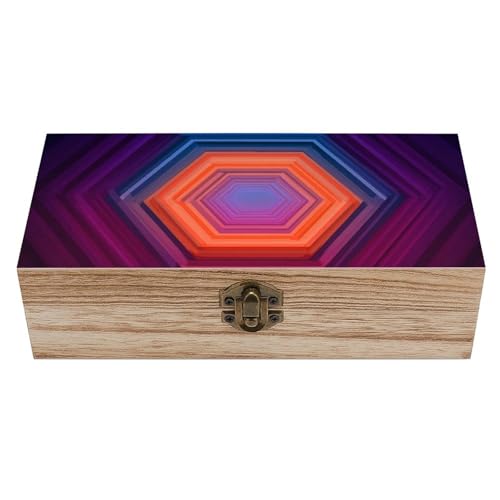 asbwuo Aufbewahrungsbox aus Holz mit Hundegruß-Motiv, Klappdeckel und Frontverschluss, große Erinnerungsbox