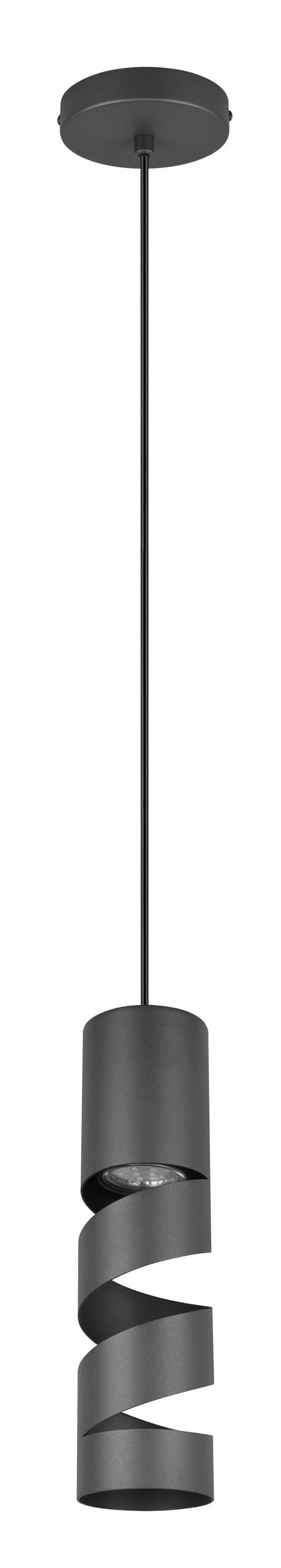 Trio Leuchten Stream 364000132 Pendant Light, Metal, Matt Black, Excl. 1x GU10