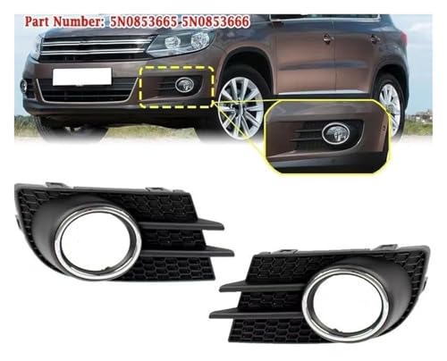 Rejilla de parachoques delantero para faros antiniebla de VW Tiguan UE 4