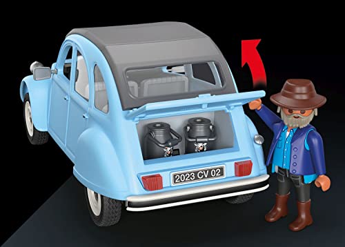 PLAYMOBIL Classic Car 70640 Citroën 2 CV, Ente mit abnehmbarem Verdeck, Sammlerstück für Autofans, Spielzeug für Sammler und Kinder ab 5 Jahren
