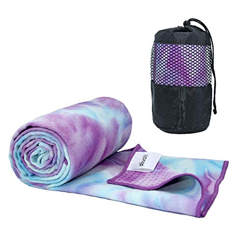 ATIVAFIT Toalla de Yoga Antideslizante, Supersuave, Absorbente, tamaño Yoga, Pilates y Entrenamientos, 188 x 64 cm