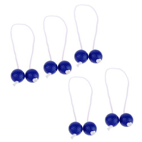 YIJU Bolas de Golfe de 5 Pares - Treino de Treino - Bolas de Golfe de Corda para Crianças - Azul