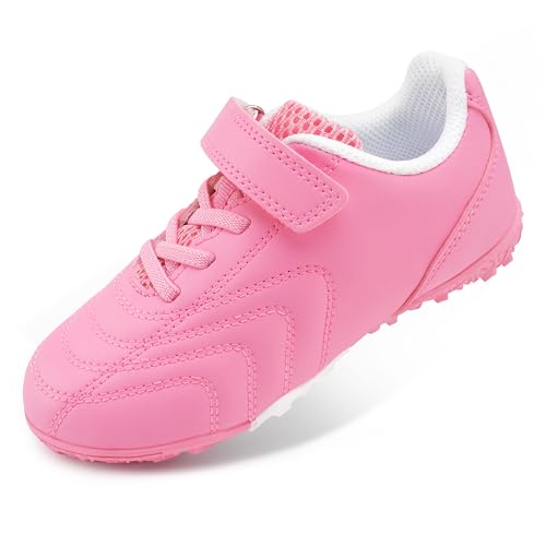 Stelle Baseball Cleats for Girls Boys Softball Shoes Kids Indoor Soccer Turf Shoes Futsal Athletic Cleats for Toddler/Little/Big Kid Pink