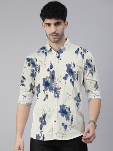 Image of Noble Monk Men's Full Sleeve Shirt | Casual Shirt for Men | Stylish Cotton Blend | Comfortable Everyday Wear | Button Down Clothing | Travel & Outdoor Apparel
