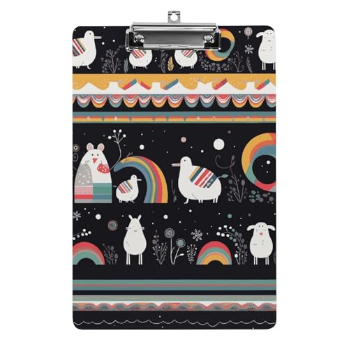 Porte-bloc acrylique imprimé Noël format A4 rigide et portable