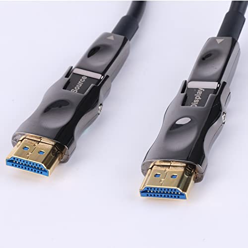 Pacroban Long8K Fiber Optic Hdmi Cable Detachable Connectors - 8K 60Hz, Hdr, Hdcp 2.2, Active High Speed 18Gbps, Video Resolution- @60Hz 4:4:4 Slim Light(50Ft) #TOP3