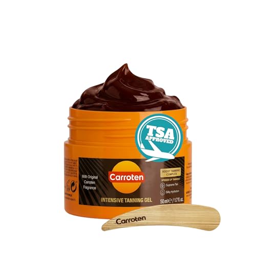 Carroten Intensive Tanning Gel | Travel Size Browning Tan Accelerator | Non-Greasy Water-Resistant...