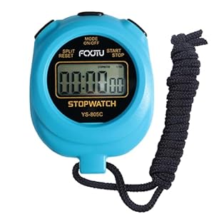 FCXJTU Sports Simple Stopwatch, Digital Single Lap/Split Memory Stopwatch Countdown Timer, On/Off, AAA Battery(Included), Child Friendly for Training Kids Coaches Blue