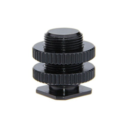 CAMVATE 5/8"-27 Male Threaded Cold Shoe Adapter to Hot Shoe for Microphone Mic Mount - 0953
