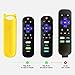 （Pack of 2） Pink + Yellow Silicone Protective Soft Cases Covers for RC280 TCL ROKU TV Remote Control with Wrist Strap Cute Fashionable Case only