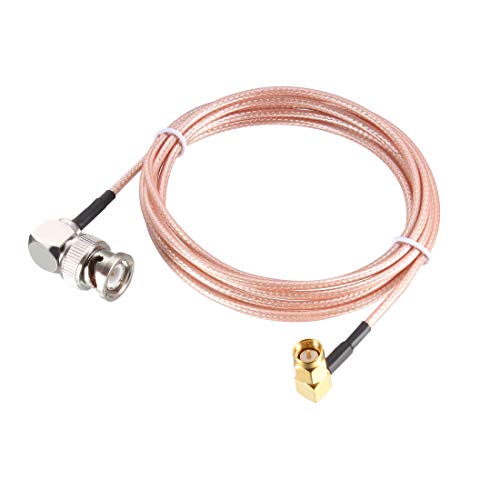 uxcell cable coaxial BNC macho ángulo recto 1.83m miniatura 1