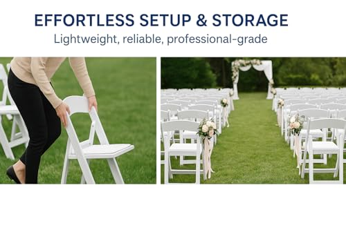 Image of BTEXPERT Set of 16,Resin Folding Chair Vinyl Padded Seat Weight Capacity Indoor Outdoor Lightweight Set for Home Event Party Picnic Kitchen Dining Church School Weddings