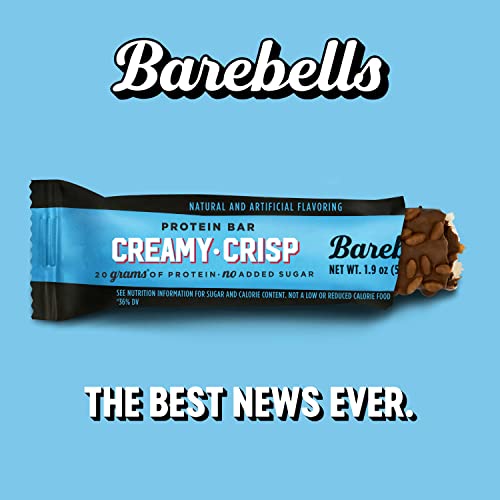 Barebells Protein Bars Creamy Crisp - 12 Count, 1.9Oz Bars - Protein Snacks With 20G Of High Protein - Chocolate Protein Bar With 1G Of Total Sugars - Perfect On The Go Protein Snack & Breakfast Bars #TOP1