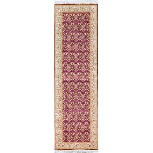 Yilong Carpet 3x10ft Red Handmade Silk Rug Runner Gallery All