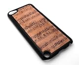 Vintage Music Sheet Notes Piano Treble Clef Snap-on Black iPod Touch 5/5th Generation Cover Carrying Case