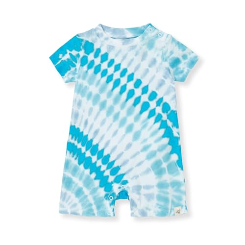 Image of Burt's Bees Baby baby-boys Burt's Bees Baby Baby Boys Short Sleeve Rompers, 100% Organic Cotton One-piece Coverall and Layette Set