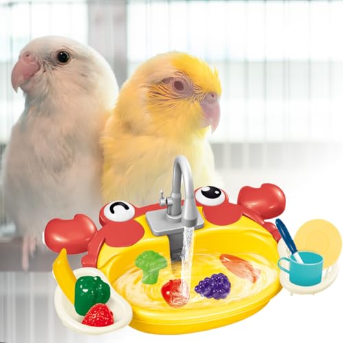 Bain pour perroquet : douche électrique interactive pour calopsittes et inséparables - 4