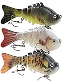 Beoccudo Bass Lures Freshwater Panfish Swim Baits Lures, Jointed Swimbaits Segmented Minnow Fishing Lures