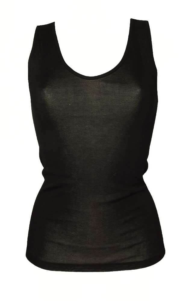 RAGNO Camiciola Donna Cotone Filo di Scozia Scollo V Canottiera Spalla Larga Articolo 028192 Natural IPOALL SL