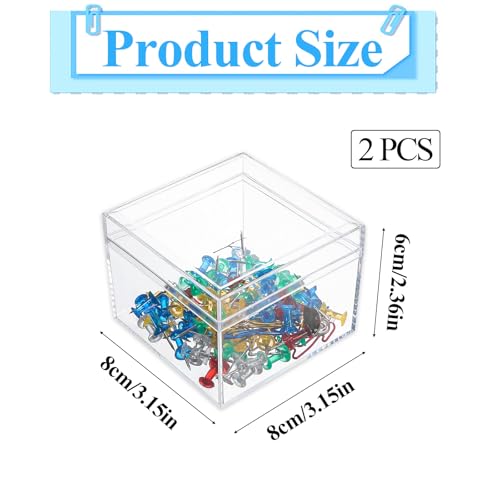 Gjinxi 2PCs Small Clear Acrylic Display Boxes for Memorabilia Diorama Assemble Diorama Display Case Dustproof Protection Showcase for Collectibles Memorabilia Figurines - Image 2
