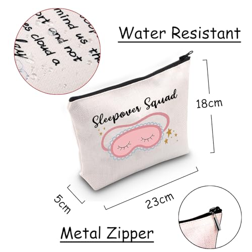 JXGZSO Slumber Party Sleepover Squad Makeup Bag - Eyelashes Bag for Pamper Party, Bachelorette Gift, Birthday Gift2