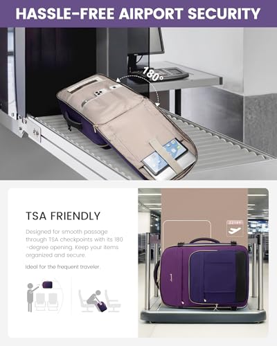 Image of LOVEVOOK 40L Travel Backpack - Carry On & Personal Item for Women & Men, Spacious & Durable with 3 Packing Cubes