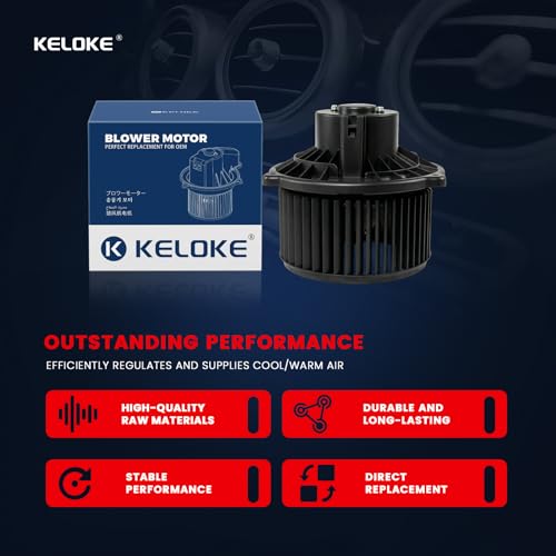 Image of KELOKE HVAC Heater Blower Motor w /Fan Fits for Toyota Camry 2002-2006, Sienna 2004-2006, Solara 2004-2008, Replace# 700054 8710306031