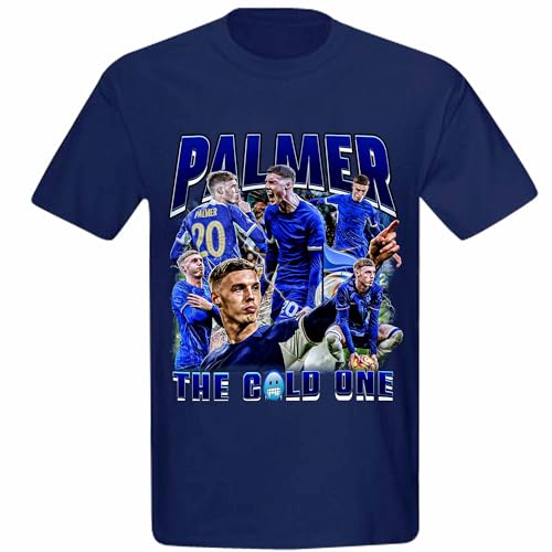 GIFTS 4 ALL Kids Cole Palmer Football Fans Tee Kids Cole Palmer Striker T-Shirt Boys Cole Cold Palmer T-Shirt Blues & England Cole Palmer Tee (UK Age 9 Years 11 Years Regular Multicolor)
