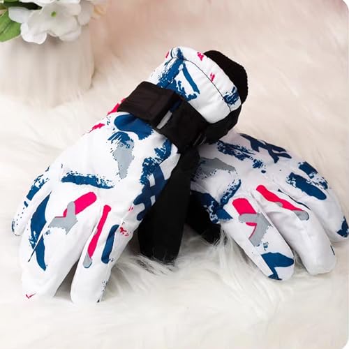 Image of UTOWO Kids Winter Cold Weather Ski Gloves Boy-Girl Warm Windproof Snow Gloves for Snowboarding Sledding Cycling Toddler 3-6T