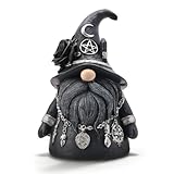 YAHIKI Occult Gothic Gnome Figurine 5.31' - Dark Magic Resin Decor for Baphomet Statue Aesthetic, Creepy Halloween Gnomes & Pagan Altar Witch Aesthetic Decor Collectibles