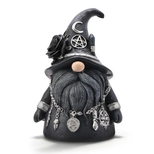 YAHIKI Occult Gothic Gnome Figurine 5.31" - Dark Magic Resin