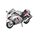 Produktbild Maisto Suzuki Hayabusa (2022): Motorradmodell im Maßstab 1:12, mit Federung und ausklappbarem Seitenständer, Silber (5-21848)