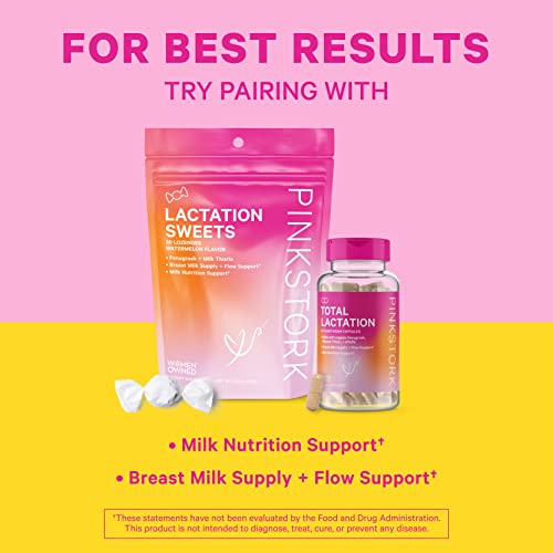 Pink Stork Lactation Support Tea: Organic Herbal Mint Nursing Tea For Breast Milk Supply, Fenugreek, Fennel, & Anise, Breastfeeding Essentials, Postpartum Essentials, Women-Owned, 30 Cups #TOP4