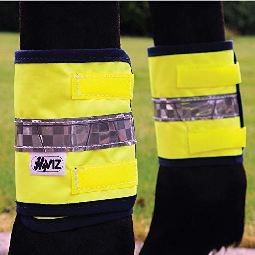 Hyviz Hyviz Reflective Leg Bands - Yellow/Navy - Pony (One Pair)