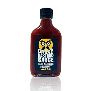 Crazy Bastard Sauce – Carolina Reaper & Blueberry (200ml) – Extreem hete chilisaus met bosbessen