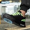 Nasogetch Safety Trainers for Men Women Waterproof Safety Shoes Lightweight Steel Toe Cap Trainers with Cushioning Non-Slip and Puncture Proof Green 260 42 EU 8 UK #4