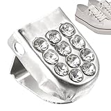 Djeyzusy Tapones de encaje para zapatos, hebilla de botón de presión de acero inoxidable sin atar, clips seguros para cordones, para hombres, mujeres, adultos, tenis, gimnasio, viajes, correr, fútbol
