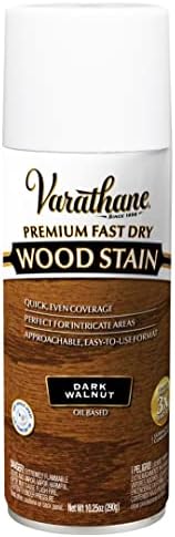 Varathane Premium Fast Dry Wood Stain Spray, 10.25 oz, Dark Walnut