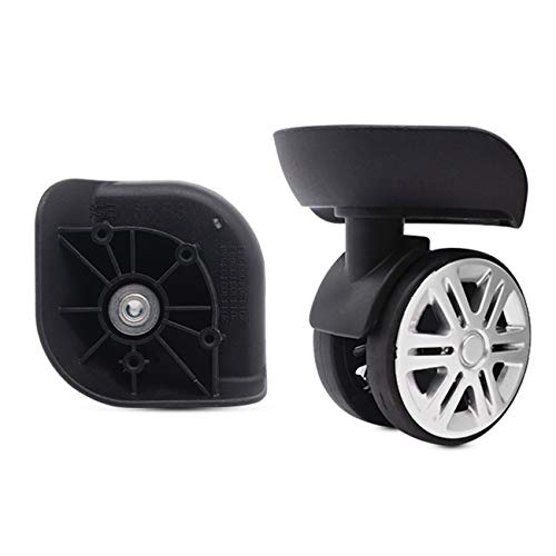 Replacement Luggage Wheel Repair Suitcase Bag Parts Spinner Wheels Casters for Travel Customs Box W010S-YF, black