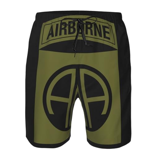 82nd Airborne Division Men's Swim Trunks Quick Dry Swimwear Beach Shorts with Mesh Lining and Pockets4