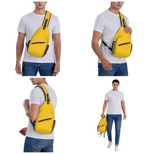 Bolso Pequeño Bandolera para Hombre y Mujer Amarillo miniatura 7