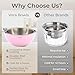 Vora 35oz Dip Chiller Bowl | 1 Pack Pink Stainless Steel Chilled Serving Bowl Keep Dips, Salads, and Appetizers Perfectly Cold with Leak-Resistant Ice Bowl for Effortless Hosting