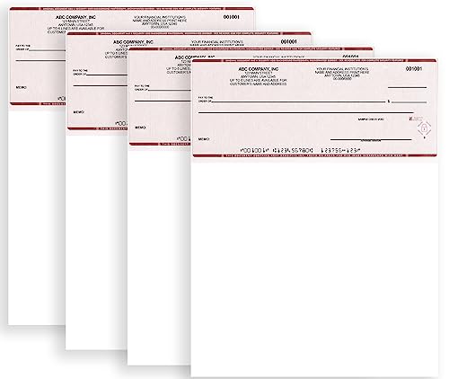 Custom Computer Checks on Top – QuickBooks Compatible Laser & Inkjet Business Checks, Burgundy, 500 Checks, 8.5" x 11"