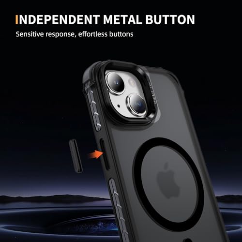 Coque iPhone 14 avec support compatible MagSafe protection antichute noir - 4