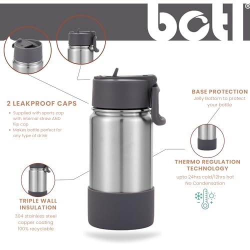 One Green Bottle, Epic Stainless Steel Water Bottle, Leakproof Metal Triple-Walled Vacuum Insulation, 14oz 400 ml - Image 4